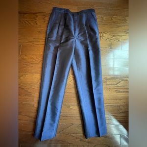 Elegant Thai silk women’s trousers in navy blue